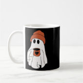 幽霊飲みコーヒーおかしなハロウィーンのコスチュームcoff コーヒーマグカップ (左)