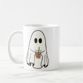 幽霊飲みコーヒーおかしなハロウィーンのコスチュームcoff コーヒーマグカップ (左)