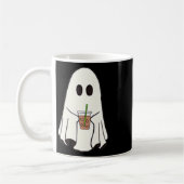 幽霊飲みコーヒーおかしなハロウィーンのコスチュームcoff コーヒーマグカップ (左)