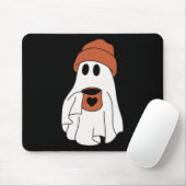 幽霊飲みコーヒーおかしなハロウィーンのコスチュームcoff マウスパッド (マウス)
