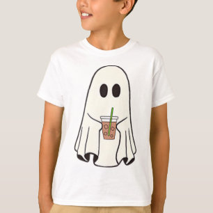 幽霊飲みコーヒーおかしなハロウィーンのコスチュームcoff tシャツ