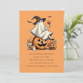 幽霊飲みワインブーズフレンドハローウィンパーティ 招待状 (スタンド正面)