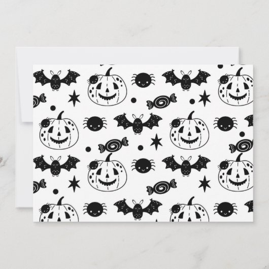 幽霊養子縁組オレンジ色のハローウィンパーティ証明書 (裏面)