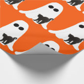 幽霊黒猫ラッピング紙 ラッピングペーパー (角)