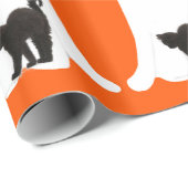 幽霊黒猫ラッピング紙 ラッピングペーパー (ロールコーナー)