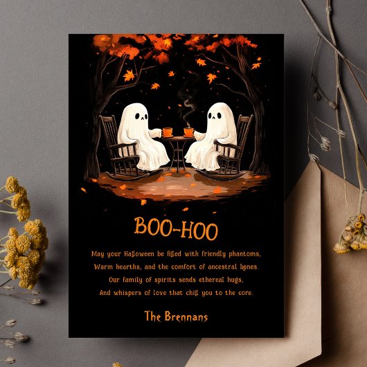 幽霊10不気味月のハッピーハローウィン挨拶 カード