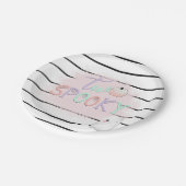 幽霊2パステル不気味ピンクハロウィーン誕生日 ペーパープレート (アングル)