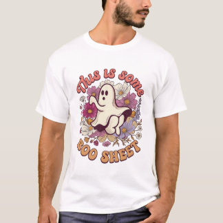 幽霊 お化け フラワー おばけ 花柄 レトロ プリント はがき メッセージ カード Tシャツ