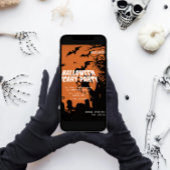 幽霊&こうもりハロウィーン怖いパーティー 招待状