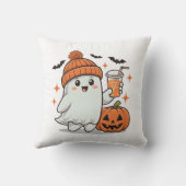 幽霊,こうもり,カボチャとドリンク,かわいいハロウィーン クッション (裏面)