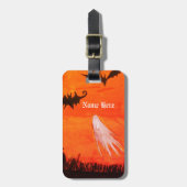 幽霊、こうもり、ハロウィーン、ルカスタムゲエラベル ラゲッジタグ (正面縦)