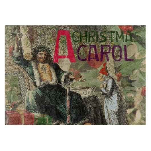 幽霊・オブ・クリスマスプレゼントイラストレーション・スクルージ カッティングボード (正面)