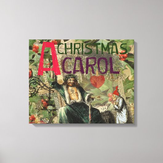 幽霊・オブ・クリスマスプレゼントイラストレーション・スクルージ キャンバスプリント (正面)
