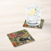 幽霊・オブ・クリスマスプレゼントイラストレーション・スクルージ スクエアペーパーコースター (インサイチュ)