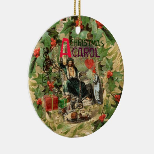 幽霊・オブ・クリスマスプレゼントイラストレーション・スクルージ セラミックオーナメント (右)