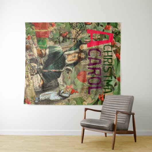 幽霊・オブ・クリスマスプレゼントイラストレーション・スクルージ タペストリー (インサイチュ(横))