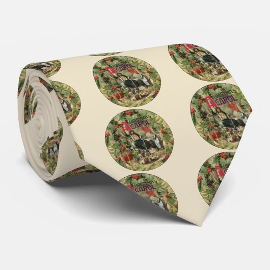 幽霊・オブ・クリスマスプレゼントイラストレーション・スクルージ ネクタイ (ロール)