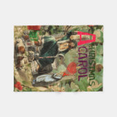 幽霊・オブ・クリスマスプレゼントイラストレーション・スクルージ フリースブランケット (正面(横))