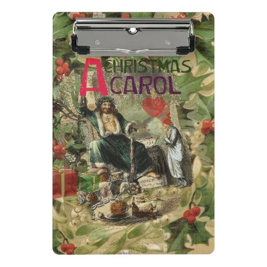 幽霊・オブ・クリスマスプレゼントイラストレーション・スクルージ ミニクリップボード (正面)