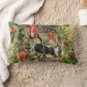 幽霊・オブ・クリスマスプレゼントイラストレーション・スクルージ ランバークッション (ブランケット)