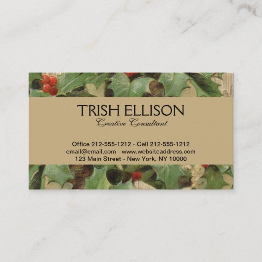 幽霊・オブ・クリスマスプレゼントイラストレーション・スクルージ 名刺 (正面)