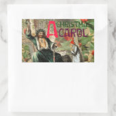 幽霊・オブ・クリスマスプレゼントイラストレーション・スクルージ 長方形シール (バッグ)