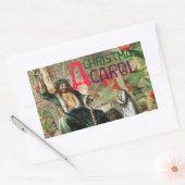 幽霊・オブ・クリスマスプレゼントイラストレーション・スクルージ 長方形シール (封筒)