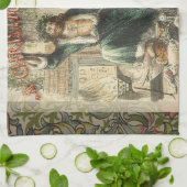 幽霊・オブ・クリスマスプレゼント・スクルージ キッチンタオル (折り畳み)