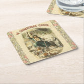 幽霊・オブ・クリスマスプレゼント・スクルージ スクエアペーパーコースター (アングル)