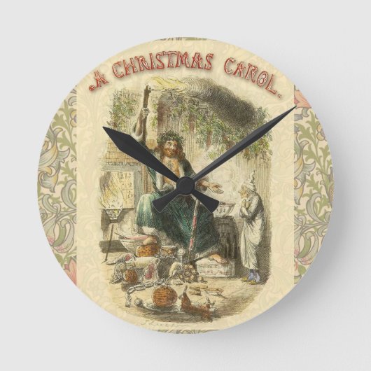 幽霊・オブ・クリスマスプレゼント・スクルージ ラウンド壁時計 (正面)