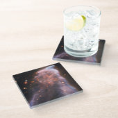 幽霊・カシオペア星雲 ガラスコースター (アングル)