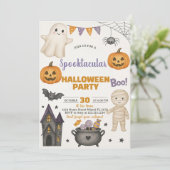 幽霊、カボチャ&コスチュームBash招待状 招待状 (スタンド正面)