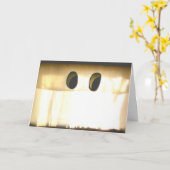 幽霊 カード (黄色い花)