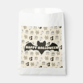 幽霊、クモの巣、黒猫イエロー フェイバーバッグ (正面)