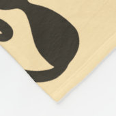 幽霊、クモの巣、黒猫イエロー フリースブランケット (角)