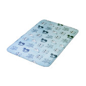 幽霊、クモの巣、黒猫ブルー バスマット (アングル)