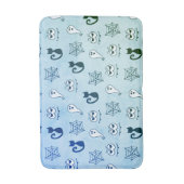 幽霊、クモの巣、黒猫ブルー バスマット (正面縦)