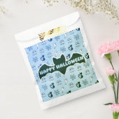 幽霊、クモの巣、黒猫ブルー フェイバーバッグ (封をした状態)