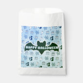 幽霊、クモの巣、黒猫ブルー フェイバーバッグ (正面)