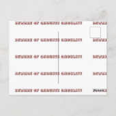 「幽霊、グウル、ゴブリンの愚行には用心せよ」 ポストカード (裏面)