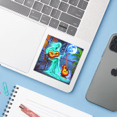 幽霊 シール (ノートパソコンとiPhone)