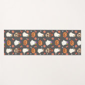 幽霊、スカル、秋の開花 ヨガマット (正面(横))