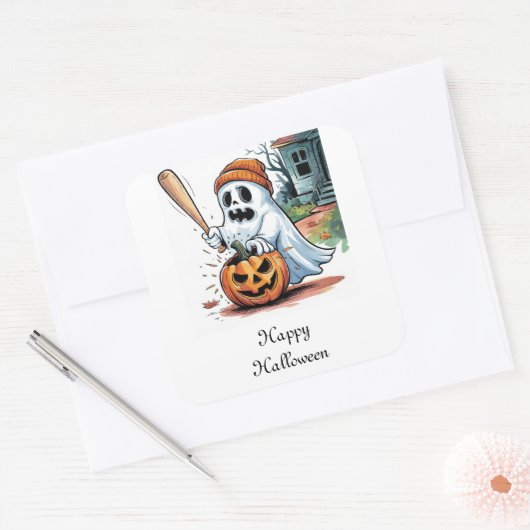 幽霊 スクエアシール (封筒)