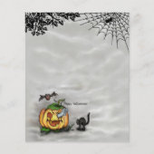 幽霊、ネコ、こうもり、カボチャ、ハッピーハローウィン! (正面)