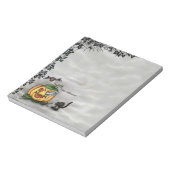 幽霊、ネコ、こうもり、カボチャ、ハッピーハローウィン! ノートパッド (回転)