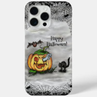 幽霊、ネコ、こうもり、カボチャ、ハッピーハローウィン!
