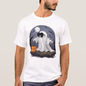 幽霊 – ハロウィーンTシャツ Tシャツ (正面)