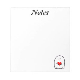 幽霊(ハート) ノートパッド