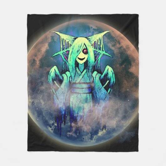 幽霊 フリースブランケット (正面)