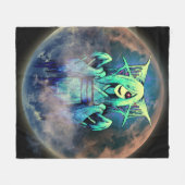 幽霊 フリースブランケット (正面(横))